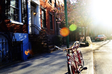 bike-post-sidewalk-street-neighborhood